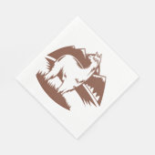 Alpaca und Gebirge Serviette (Ecke)