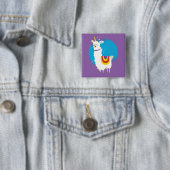 Alpaca Unicorn Button (Beispiel)