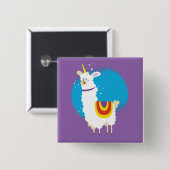 Alpaca Unicorn Button (Vorne & Hinten)
