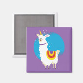 Alpaca Unicorn Magnet (Vorderseite/Rückseite)