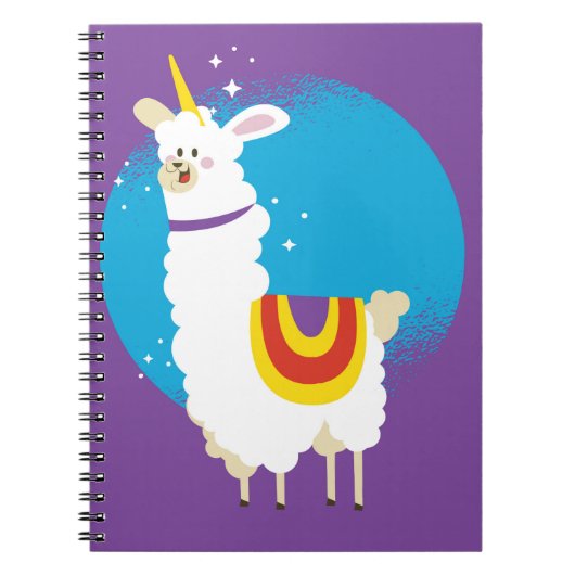 Alpaca Unicorn Notizblock (Vorderseite)