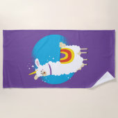 Alpaca Unicorn Strandtuch (Vorderseite)