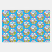 Alpaca Unicorn unter Rainbow Sky Geschenkpapier Set (Vorderseite 3)