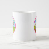 Alpaca Unicorn unter Rainbow Sky Jumbo-Tasse (Vorderseite)