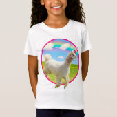 Alpaca Unicorn unter Rainbow Sky T-Shirt (Vorderseite)