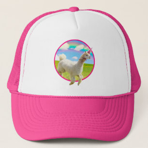 Alpaca Unicorn unter Rainbow Sky Truckerkappe