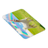 Alpaca Unicorn unter Regenbogen Himmel Magnet (Rechte Seite)