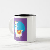 Alpaca Unicorn Zweifarbige Tasse (Vorderseite Links)