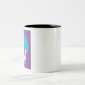 Alpaca Unicorn Zweifarbige Tasse (Mittel)