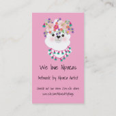 Alpaca Visitenkarte (Rückseite)