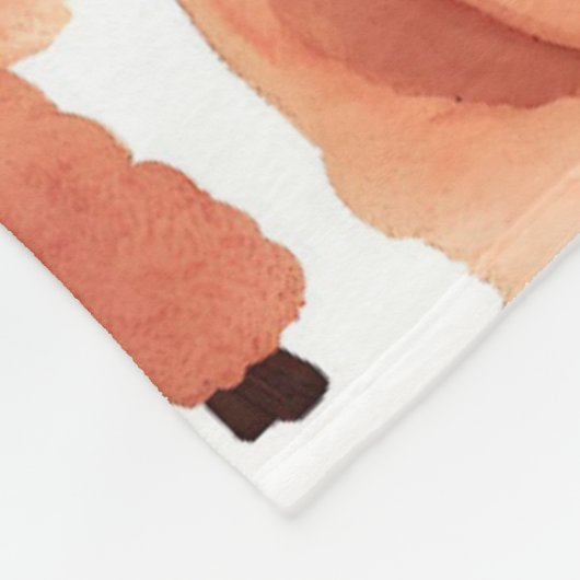 Alpaca Wasserfarbe Personalisiertes Muster Fleecedecke (Ecke)