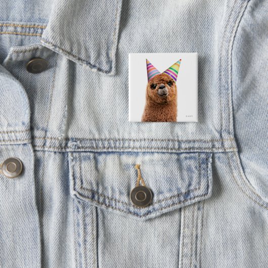 Alpaca Wear Party Hats Button (Beispiel)
