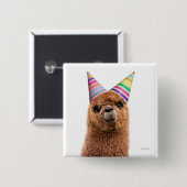 Alpaca Wear Party Hats Button (Vorne & Hinten)
