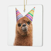 Alpaca Wear Party Hats Keramikornament (Links)