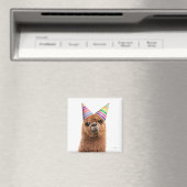 Alpaca Wear Party Hats Magnet (In Situ (Geschirrspüler))