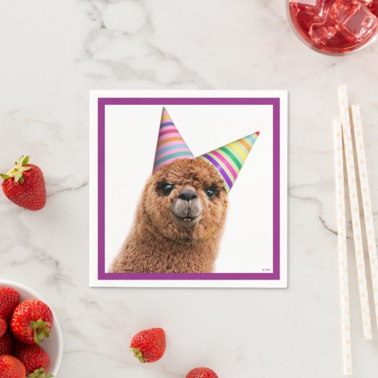Alpaca Wear Party Hats Serviette (Beispiel)