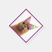 Alpaca Wear Party Hats Serviette (Ecke)
