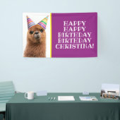 Alpaca Webereihats Party Banner (Messeveranstaltung)