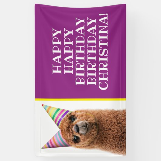Alpaca Webereihats Party Banner (Vertikal)