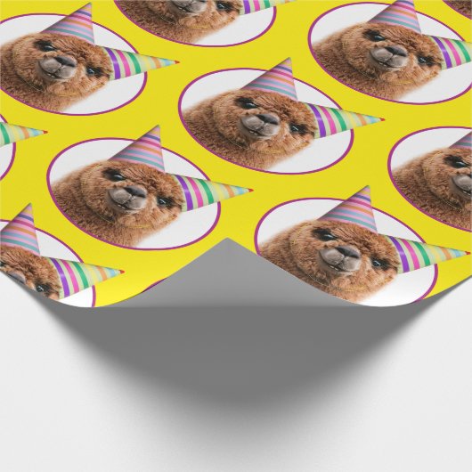 Alpaca Webereihats Party Geschenkpapier (Ecke)
