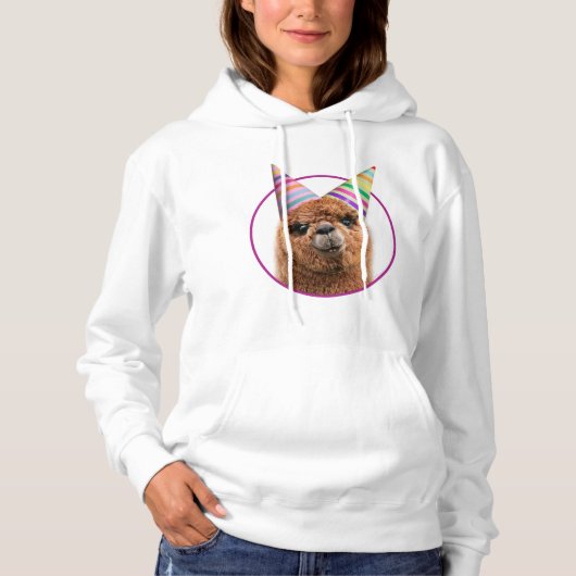 Alpaca Webereihats Party Hoodie (Vorderseite)