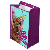 Alpaca Webereihats Party Mittlere Geschenktüte (Rückseite Schrägansicht)