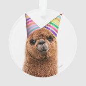 Alpaca Webereihats Party Ornament (Rückseite)