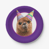 Alpaca Webereihats Party Pappteller (Vorderseite)