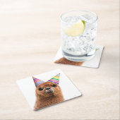 Alpaca Webereihats Party Rechteckiger Pappuntersetzer (Vor Ort)