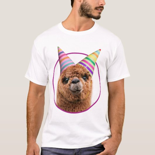 Alpaca Webereihats Party T-Shirt (Vorderseite)