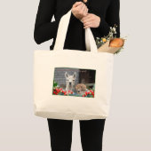 Alpaca Weihnachten Jumbo Stoffbeutel (Vorderseite (Produkt))