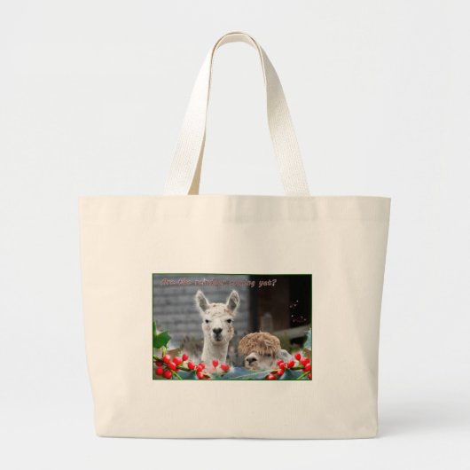 Alpaca Weihnachten Jumbo Stoffbeutel (Vorne)