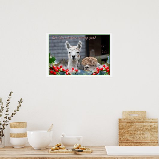 Alpaca Weihnachten Poster (Küche)