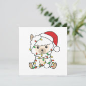 Alpaca Weihnachten Wintertiere Alpacas (Stehend Vorderseite)