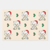 Alpaca Weihnachten Wintertiere Urlaub Alpacas Geschenkpapier Set (Vorderseite)