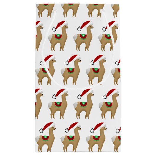 Alpaca Weihnachtsgeschenk Wrapping Geschenktasche Kleine Geschenktüte (Rückseite)
