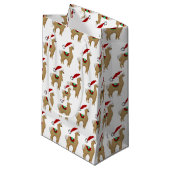 Alpaca Weihnachtsgeschenk Wrapping Geschenktasche Kleine Geschenktüte (Vorderseite Schrägansicht)