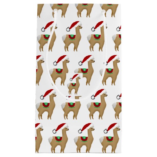 Alpaca Weihnachtsgeschenk Wrapping Geschenktasche Kleine Geschenktüte (Vorderseite)