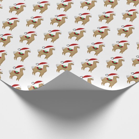 Alpaca Weihnachtsgeschenk Wrapping Paper Geschenkpapier (Ecke)