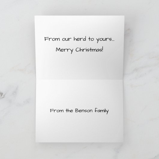 Alpaca Weihnachtskarte Karte (Innenseite)