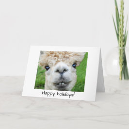Alpaca Weihnachtskarte Karte