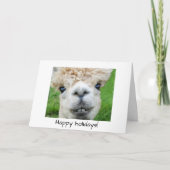 Alpaca Weihnachtskarte Karte (Vorderseite)