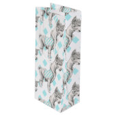 Alpaca Weinbeutel Geschenktüte Für Weinflaschen (Vorderseite Schrägansicht)