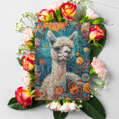 Alpaca Whimsical Birthday Card Karte
