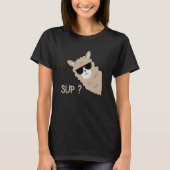 Alpaca with glasses saying llama T-Shirt (Vorderseite)