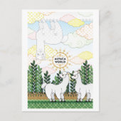 ALPACA WORLD(remake) Postkarte (Vorderseite)