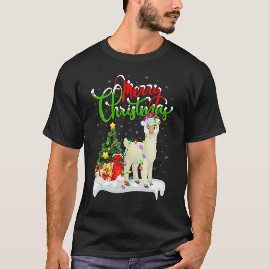 Alpaca   Xmas Decorations Santa Alpaca Christmas T-Shirt (Vorderseite)