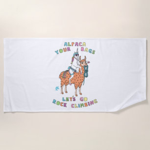 Alpaca Your Bags Lass Go Rock Klettergarten Strandtuch