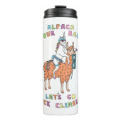 Alpaca Your Bags Lass Go Rock Klettergarten Thermosbecher (Vorderseite)