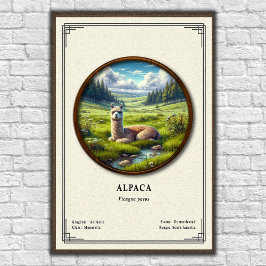 Alpaca Zoology Series Poster